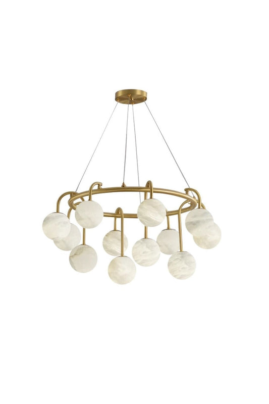 Alabaster Sphere Ring Chandelier | morylighting