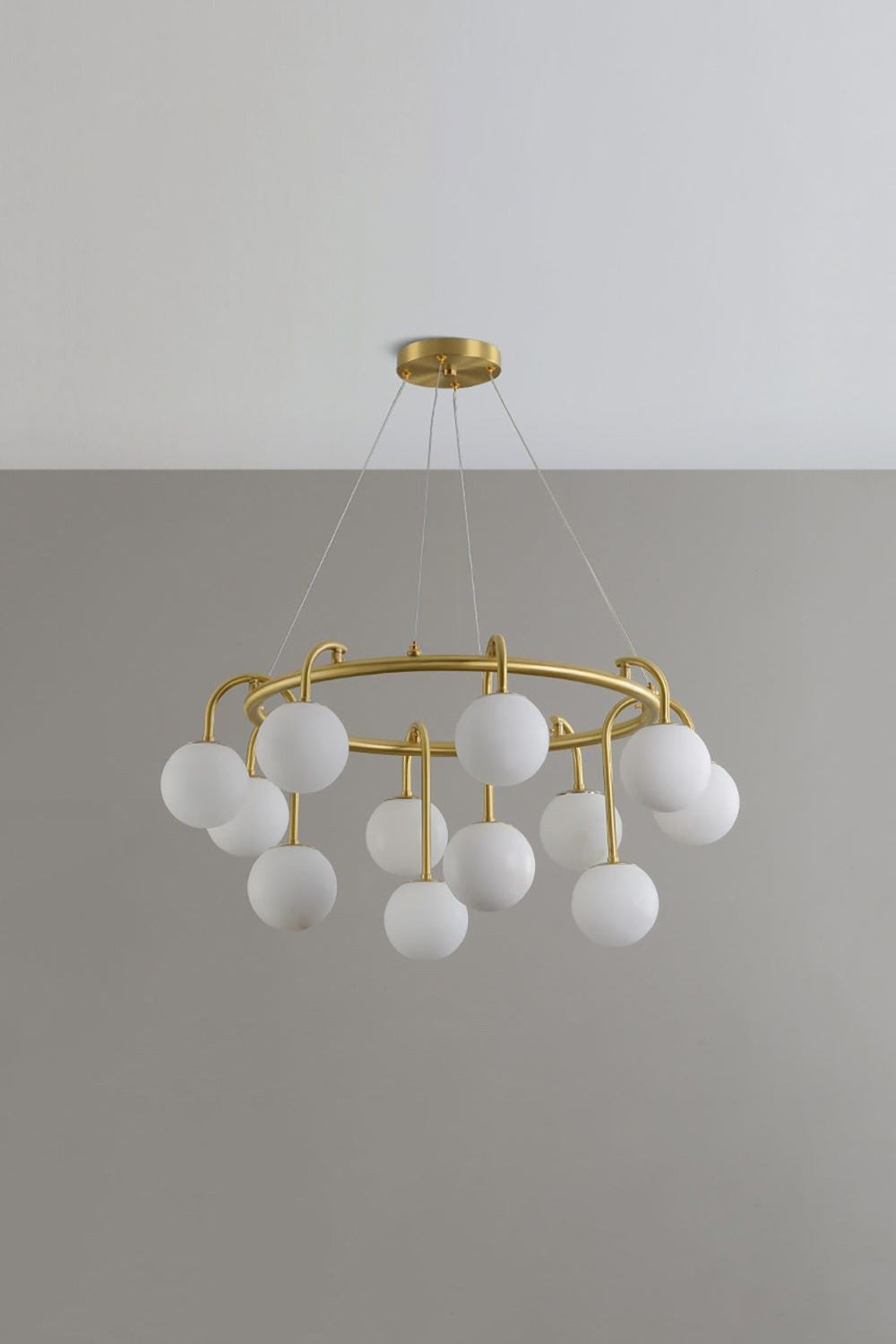 Alabaster Sphere Ring Chandelier - view 14 | morylighting