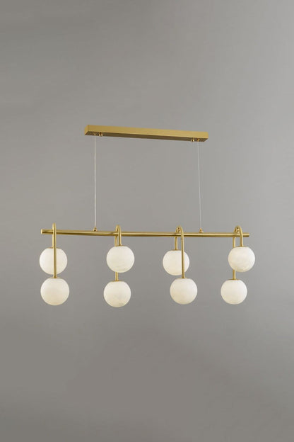 Alabaster Sphere Ring Chandelier - view 15 | morylighting