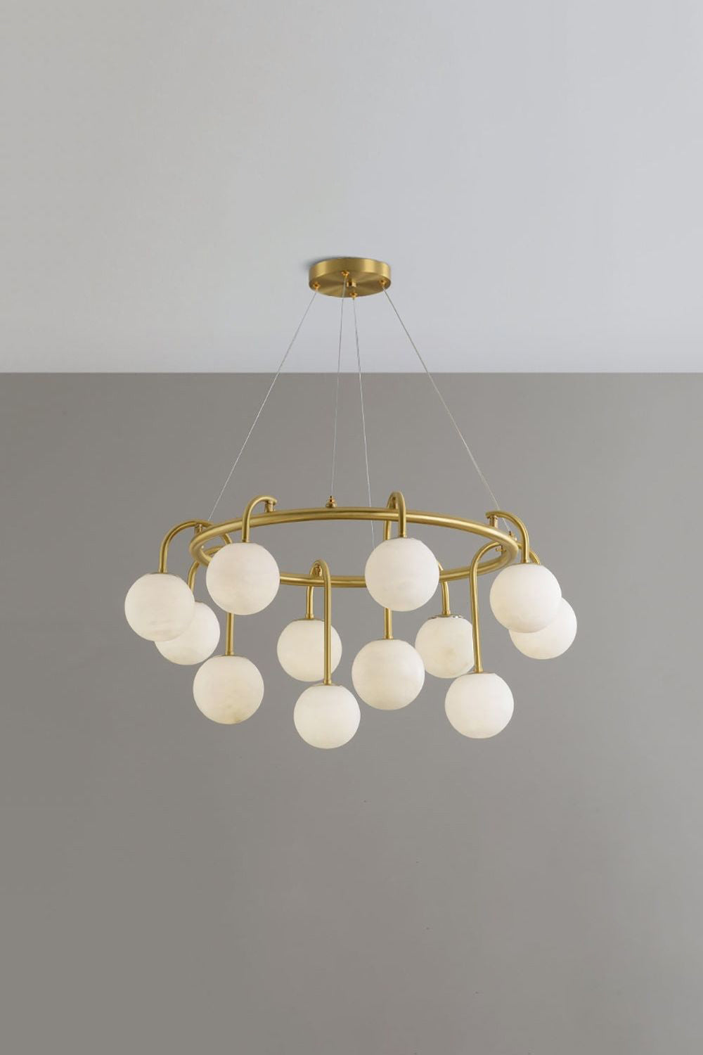 Alabaster Sphere Ring Chandelier - view 16 | morylighting