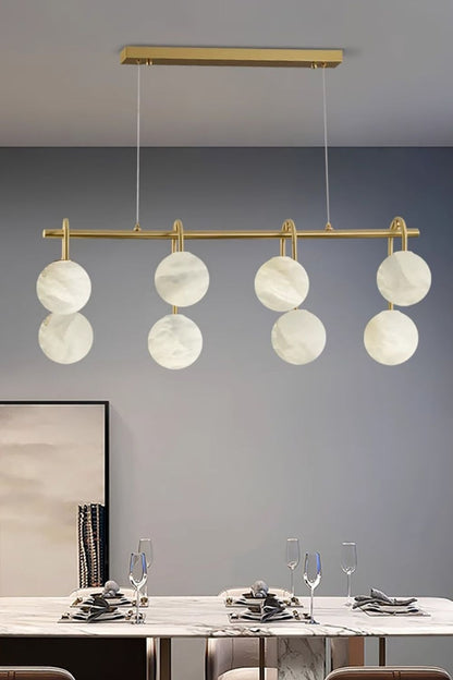 Alabaster Sphere Ring Chandelier - view 11 | morylighting