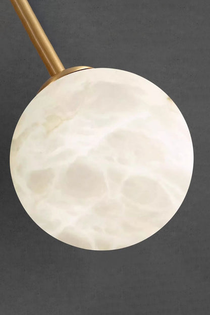 Alabaster Sphere Ring Chandelier - view 17 | morylighting