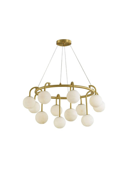 Alabaster Sphere Ring Chandelier - view 19 | morylighting