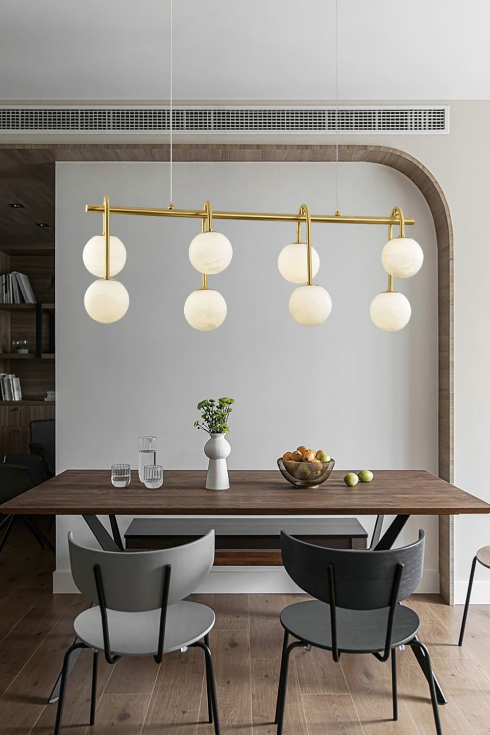 Alabaster Sphere Ring Chandelier - view 9 | morylighting