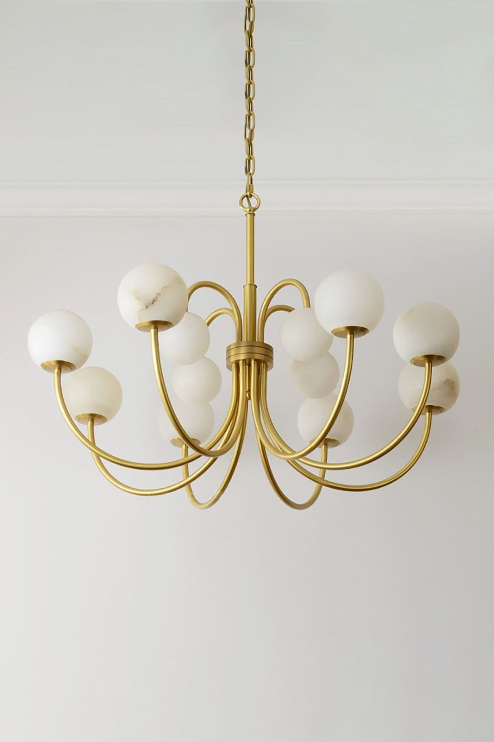 Alabaster Spherical Radial Chandelier - view 7 | morylighting