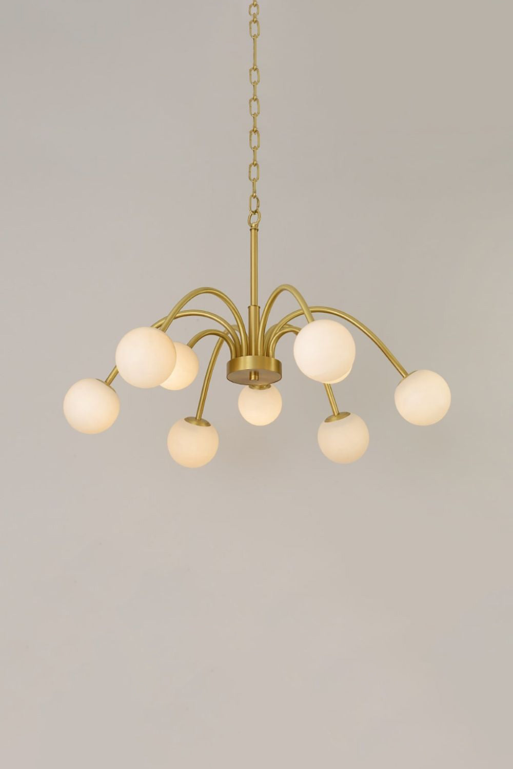 Alabaster Spherical Radial Chandelier - view 8 | morylighting