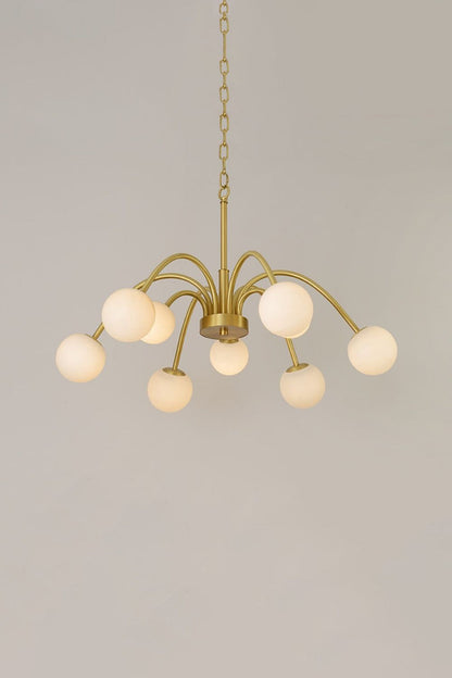 Alabaster Spherical Radial Chandelier - view 8 | morylighting