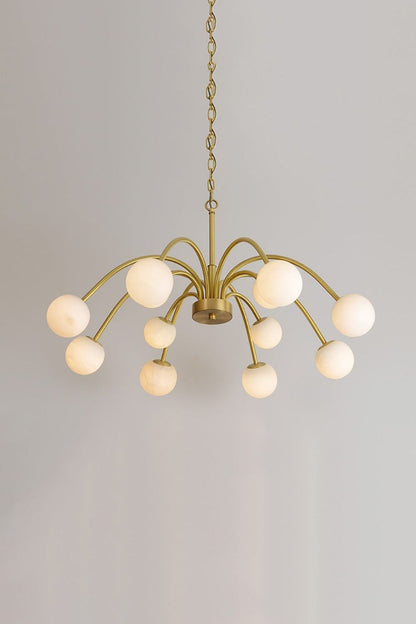 Alabaster Spherical Radial Chandelier - view 9 | morylighting