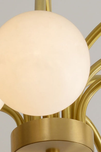 Alabaster Spherical Radial Chandelier - view 11 | morylighting