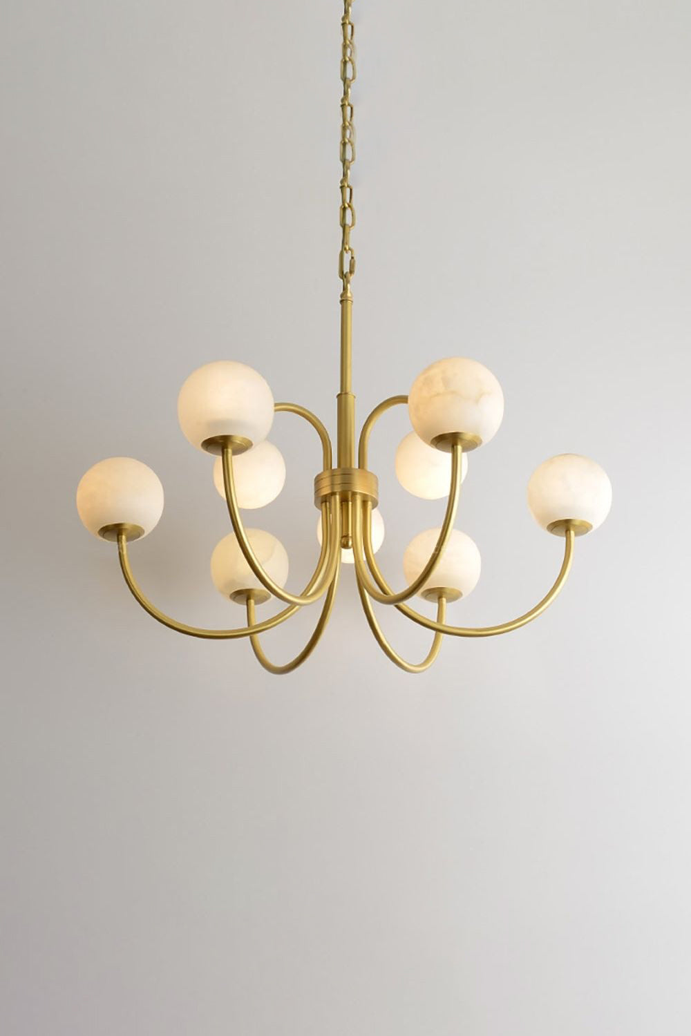 Alabaster Spherical Radial Chandelier - view 5 | morylighting