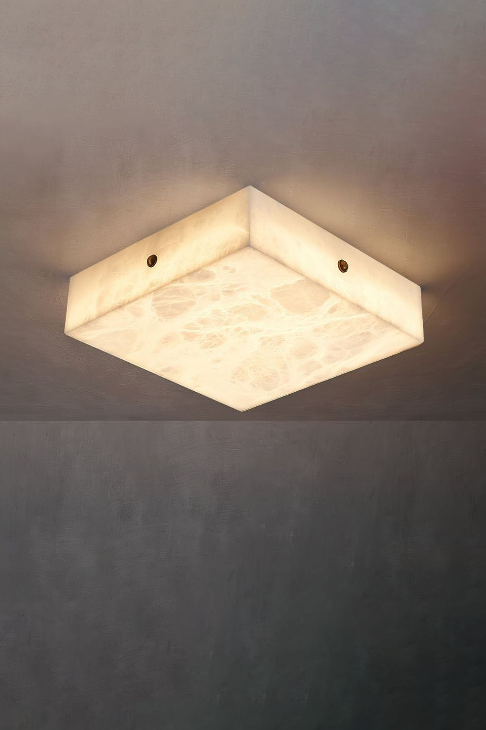 Alabaster Square Flushmount Ceiling Light - view 11 | morylighting