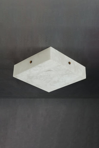 Alabaster Square Flushmount Ceiling Light - view 12 | morylighting