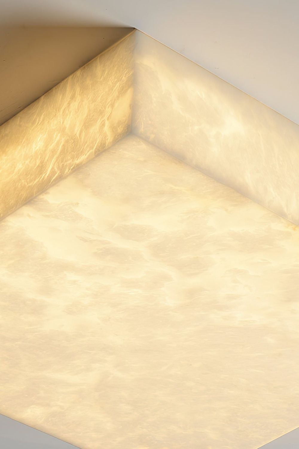 Alabaster Square Flushmount Ceiling Light - view 16 | morylighting