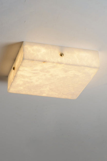 Alabaster Square Flushmount Ceiling Light - view 15 | morylighting