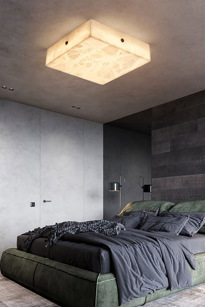 Alabaster Square Flushmount Ceiling Light - view 6 | morylighting