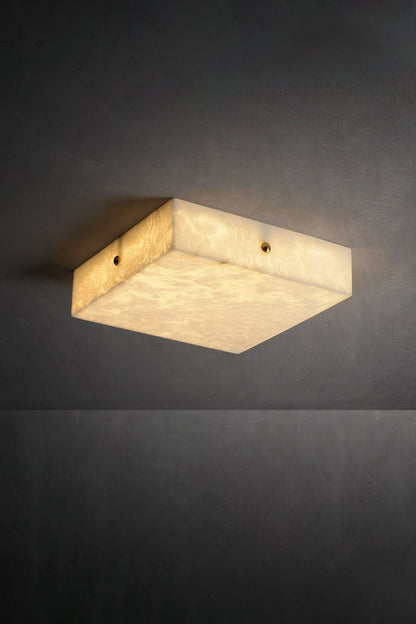 Alabaster Square Flushmount Ceiling Light - view 10 | morylighting