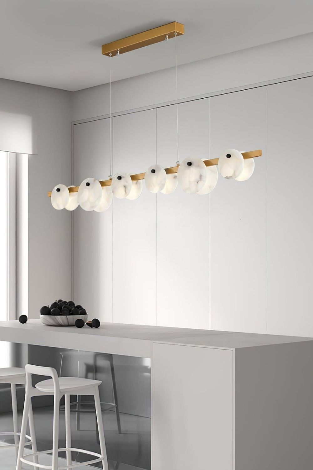 Alabaster Trinidad Dining Room Chandelier - view 7 | morylighting