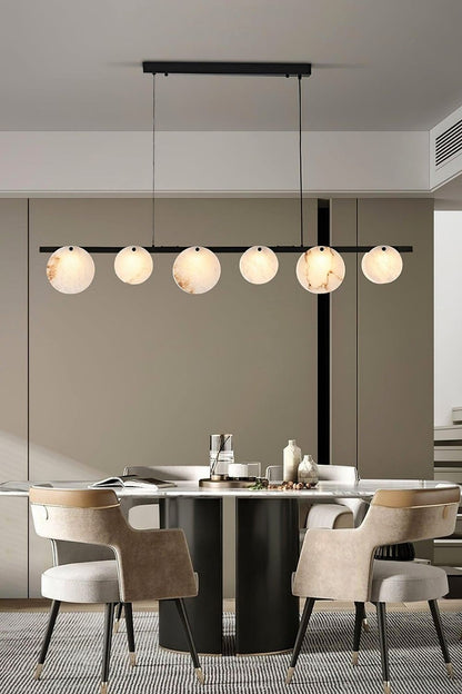 Alabaster Trinidad Dining Room Chandelier - view 3 | morylighting