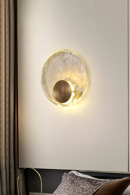 Round Alpes Glass Wall Sconce - view 3 | morylighting