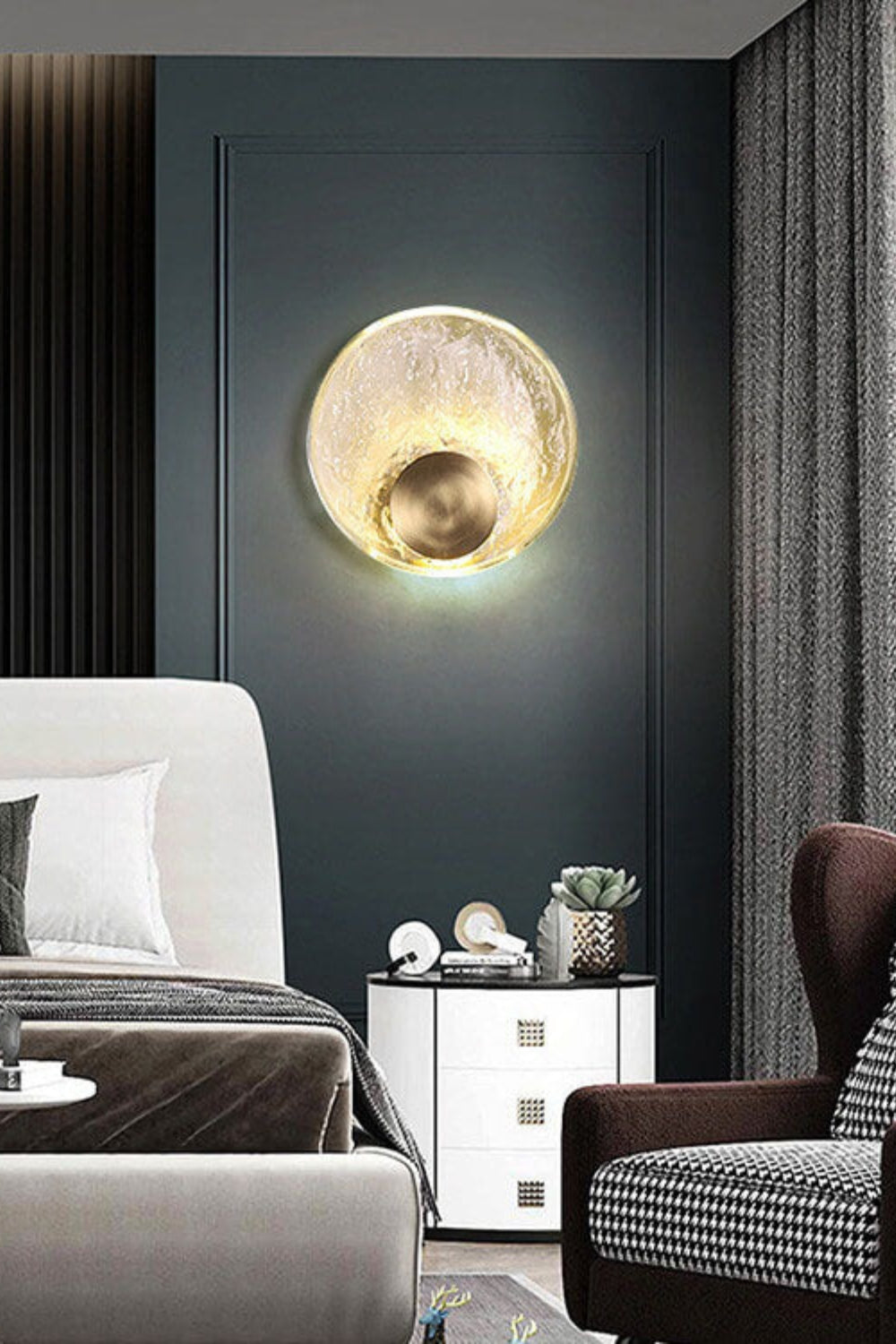 Round Alpes Glass Wall Sconce - view 4 | morylighting