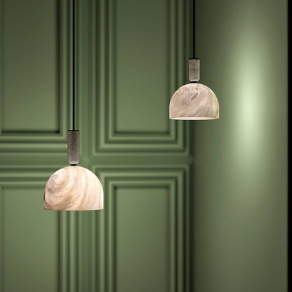 Morylighting Alabaster Orb Modern Pendant Light - Background Shot