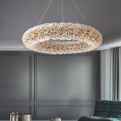 LA Aleya Crystal Ring Chandelier