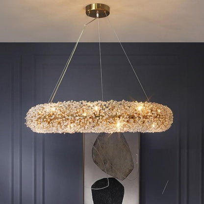 LA Aleya Crystal Ring Chandelier