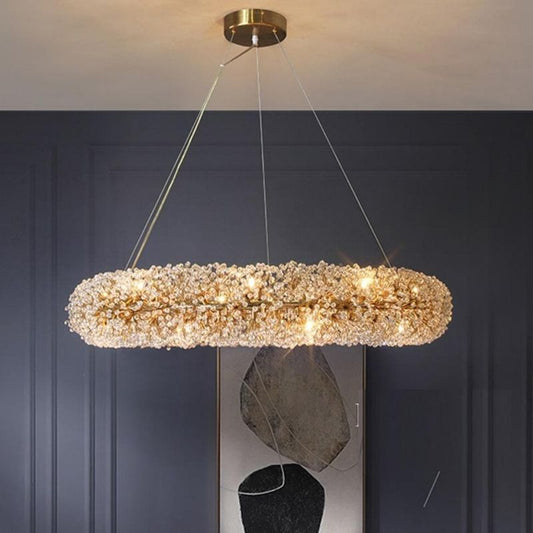 LA Aleya Crystal Ring Chandelier