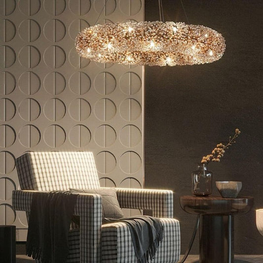 LA Aleya Crystal Ring Chandelier