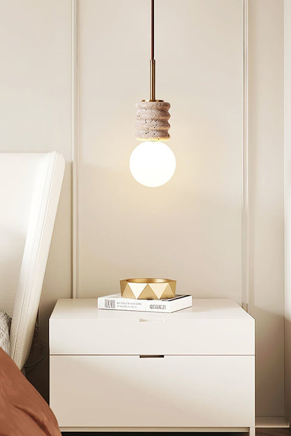Alvia Travertine Pendant Lamp - view 6 | morylighting