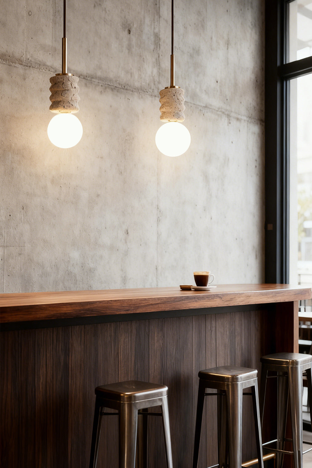 Alvia Travertine Pendant Lamp - view 7 | morylighting