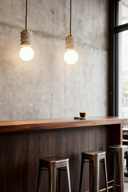 Alvia Travertine Pendant Lamp - view 7 | morylighting