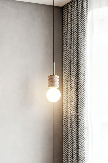 Alvia Travertine Pendant Lamp - view 10 | morylighting