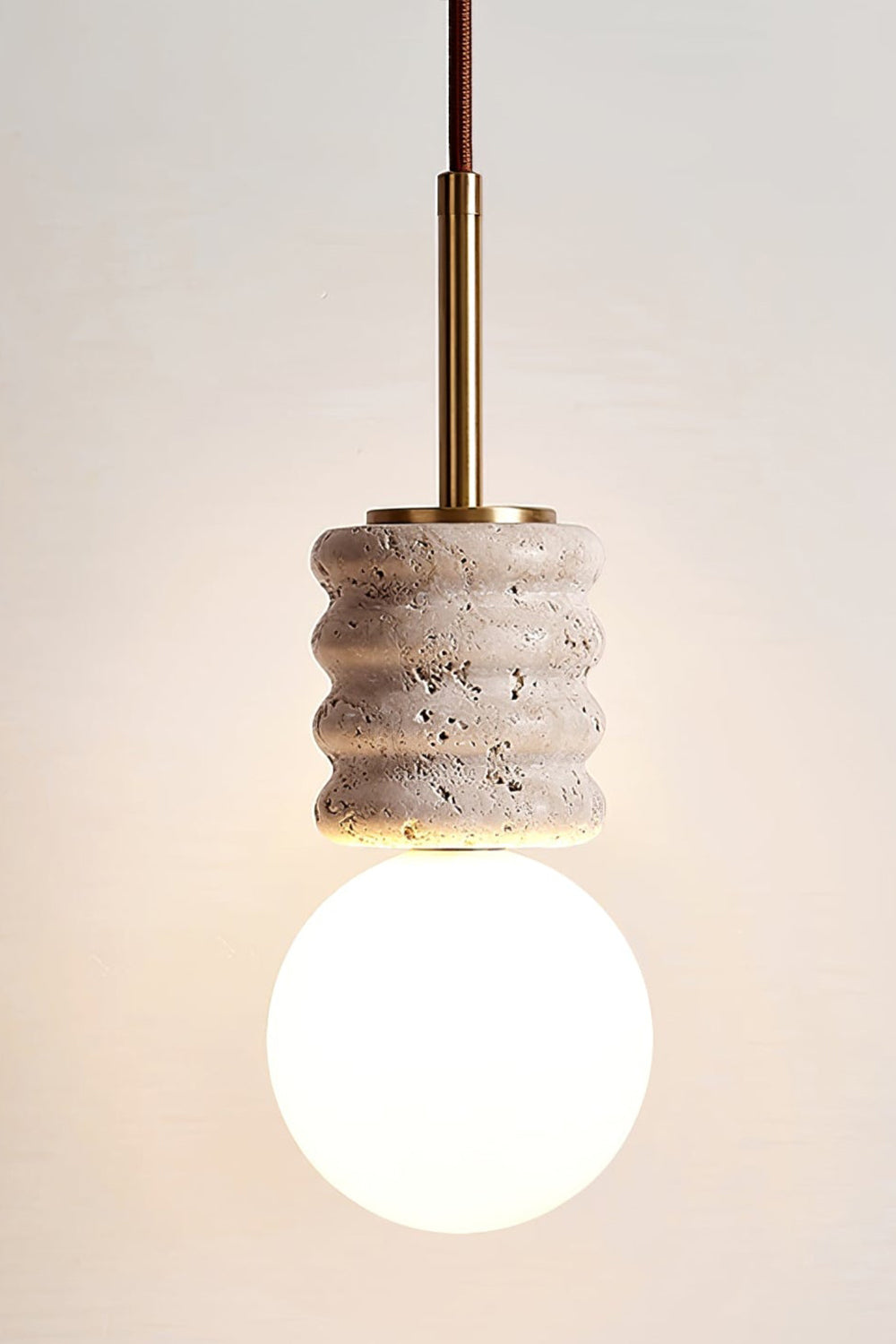 Alvia Travertine Pendant Lamp - view 12 | morylighting