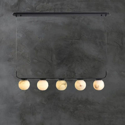 Alabaster Global Linear Chandelier  40"L