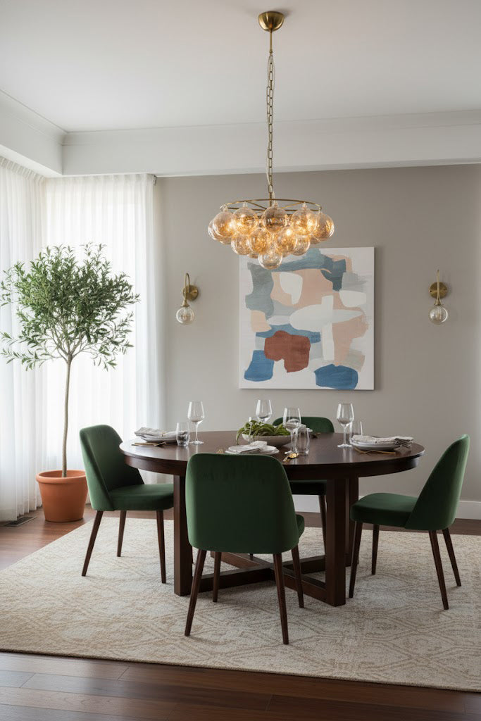Amber Bubble Glass Chandelier - view 3 | morylighting