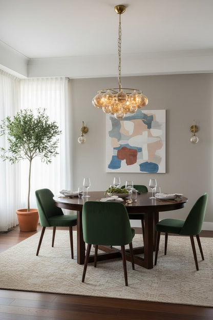 Amber Bubble Glass Chandelier - view 3 | morylighting