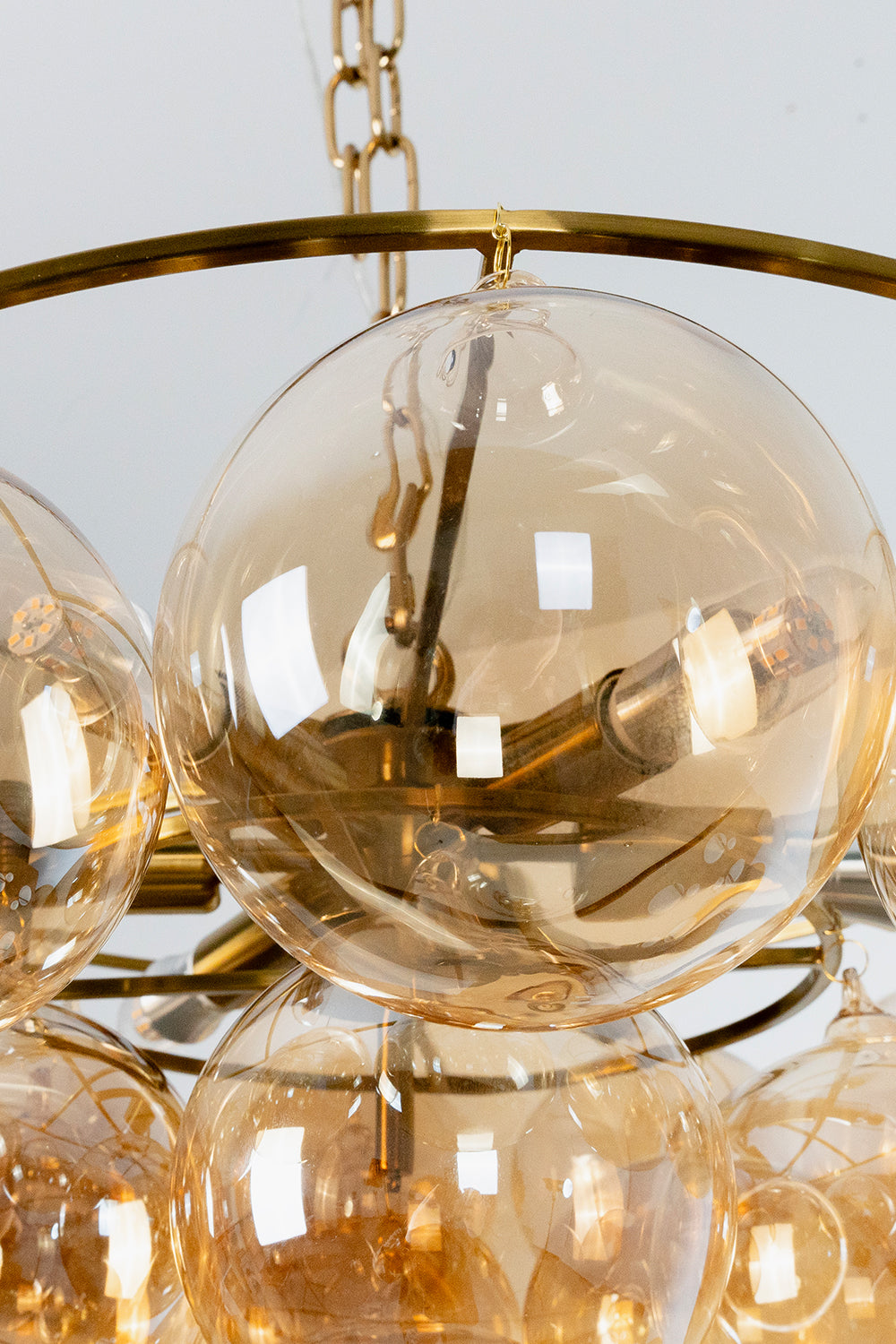 Amber Bubble Glass Chandelier - view 20 | morylighting