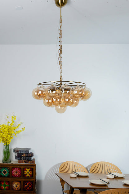 Amber Bubble Glass Chandelier - view 12 | morylighting