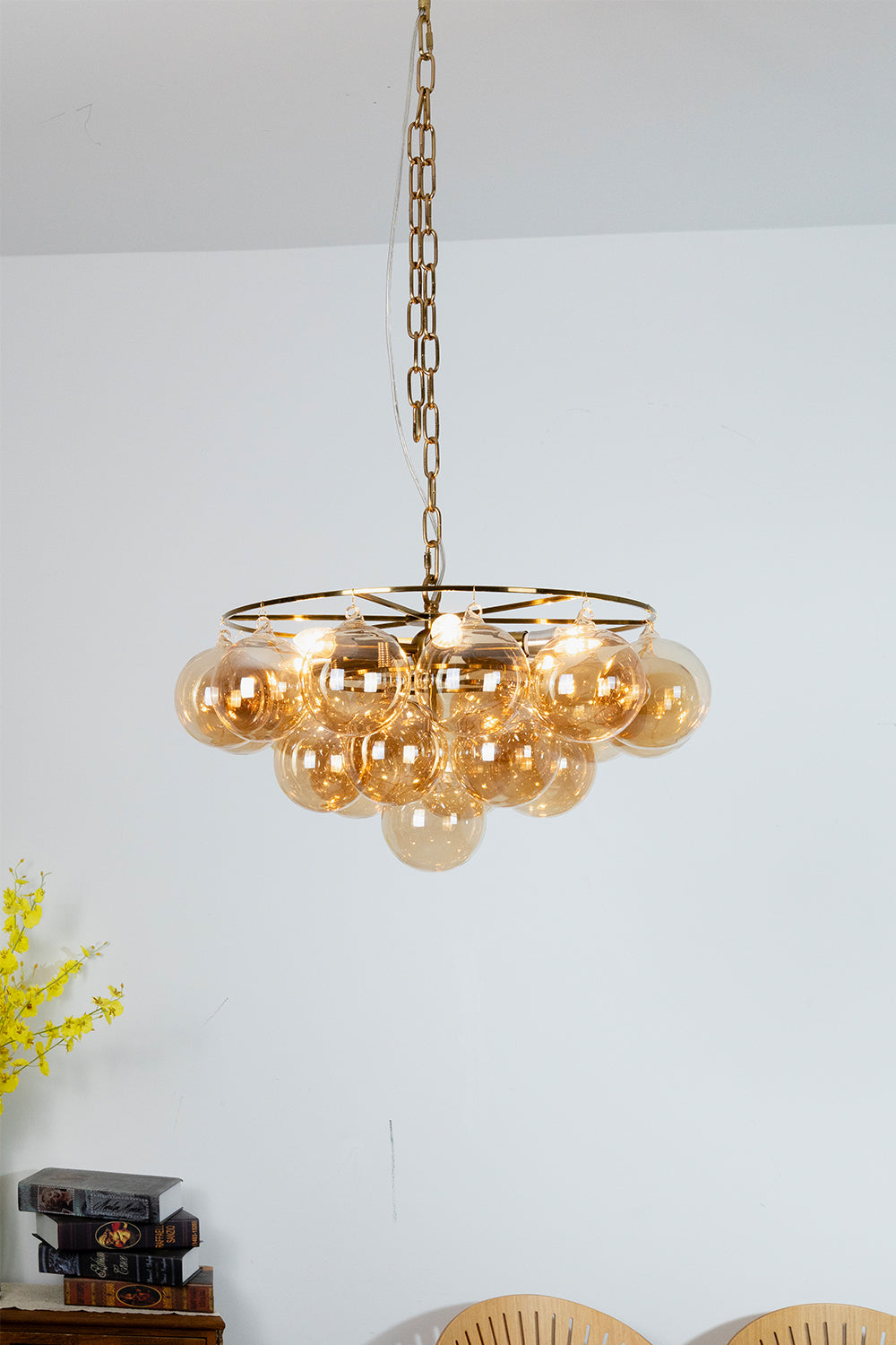 Amber Bubble Glass Chandelier - view 21 | morylighting
