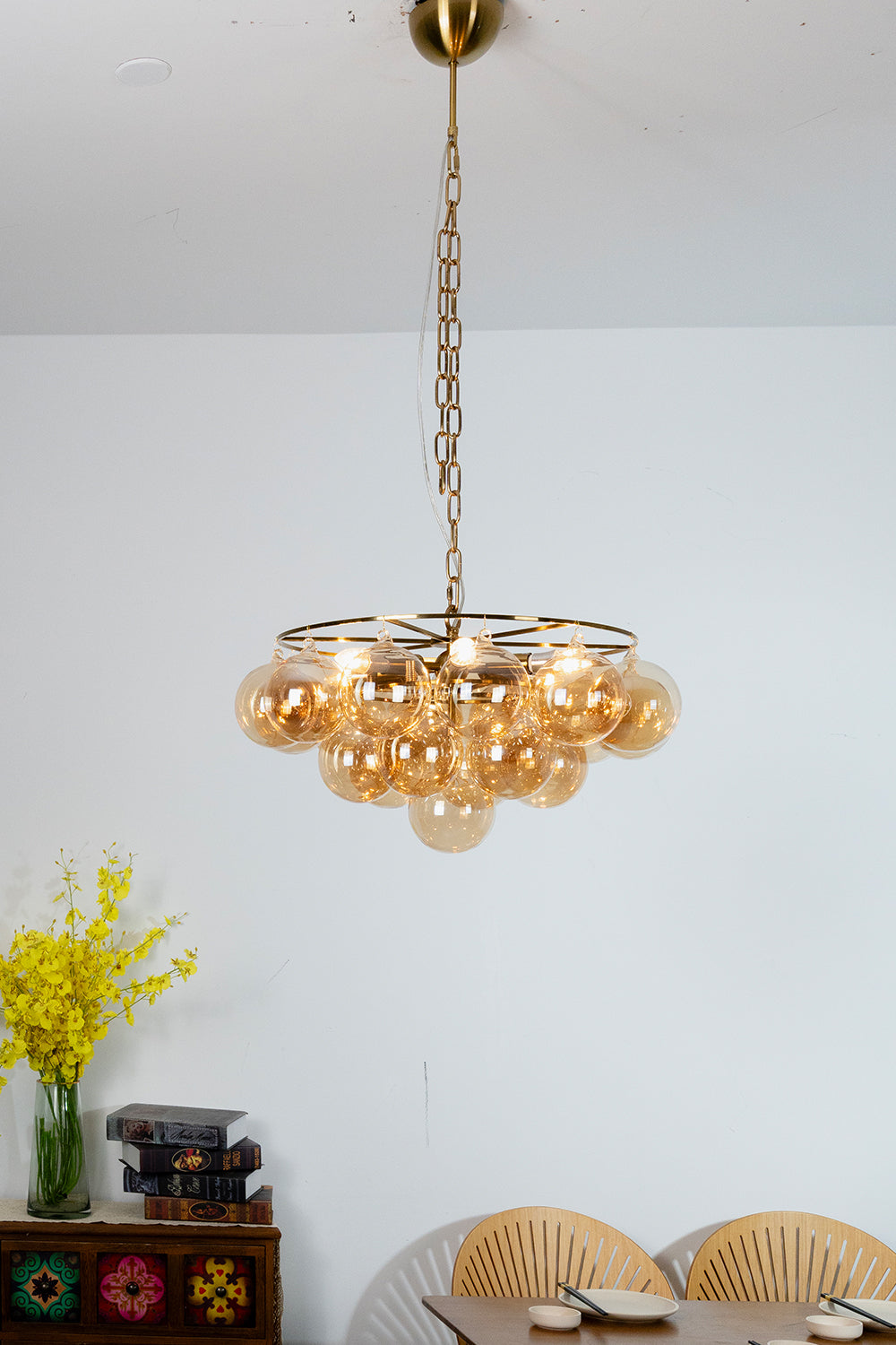 Amber Bubble Glass Chandelier - view 13 | morylighting