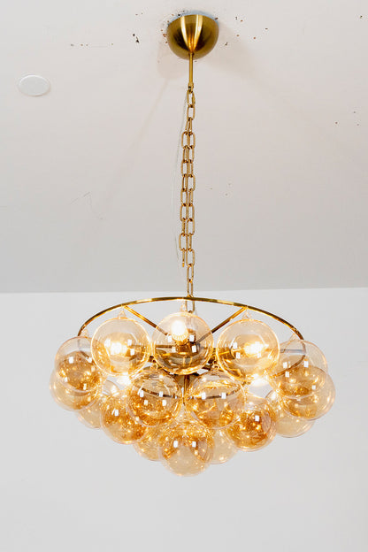 Amber Bubble Glass Chandelier - view 10 | morylighting