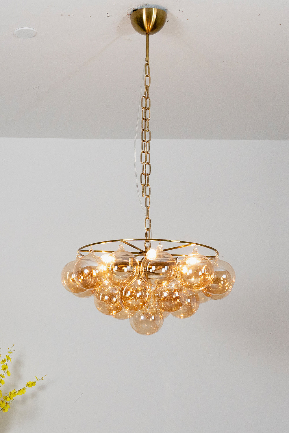 Amber Bubble Glass Chandelier - view 15 | morylighting
