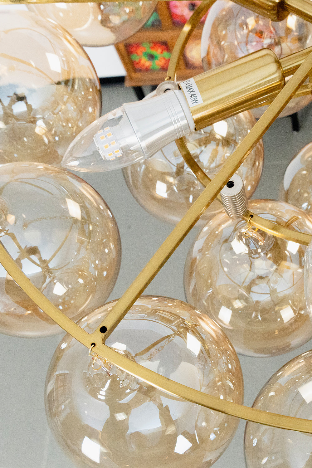 Amber Bubble Glass Chandelier - view 16 | morylighting