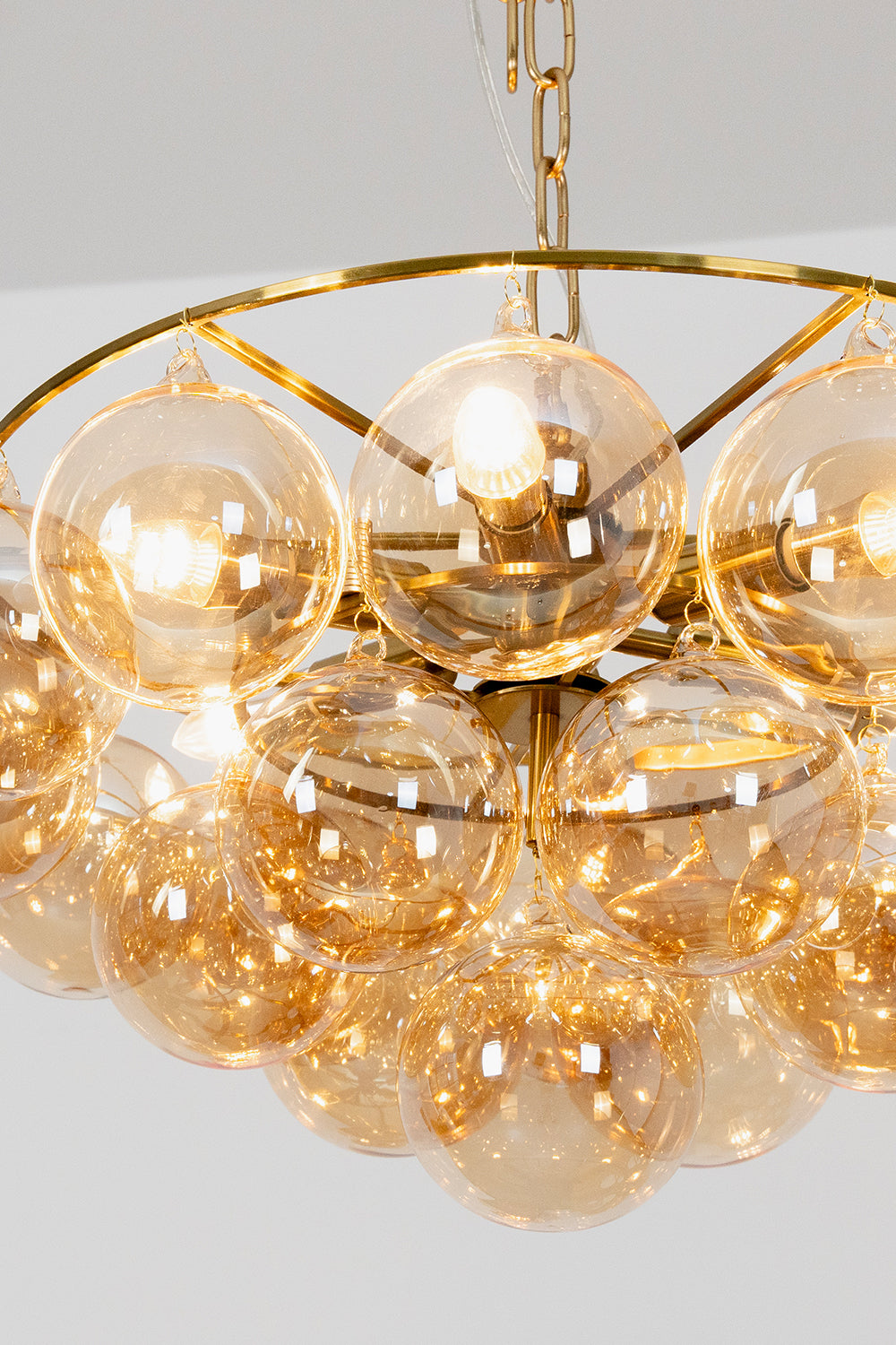 Amber Bubble Glass Chandelier - view 17 | morylighting