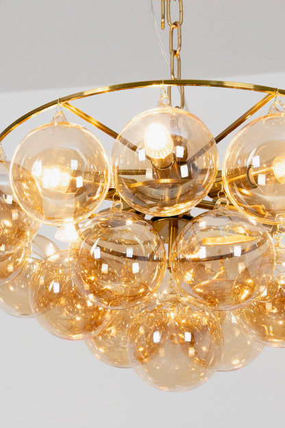 Amber Bubble Glass Chandelier - view 17 | morylighting