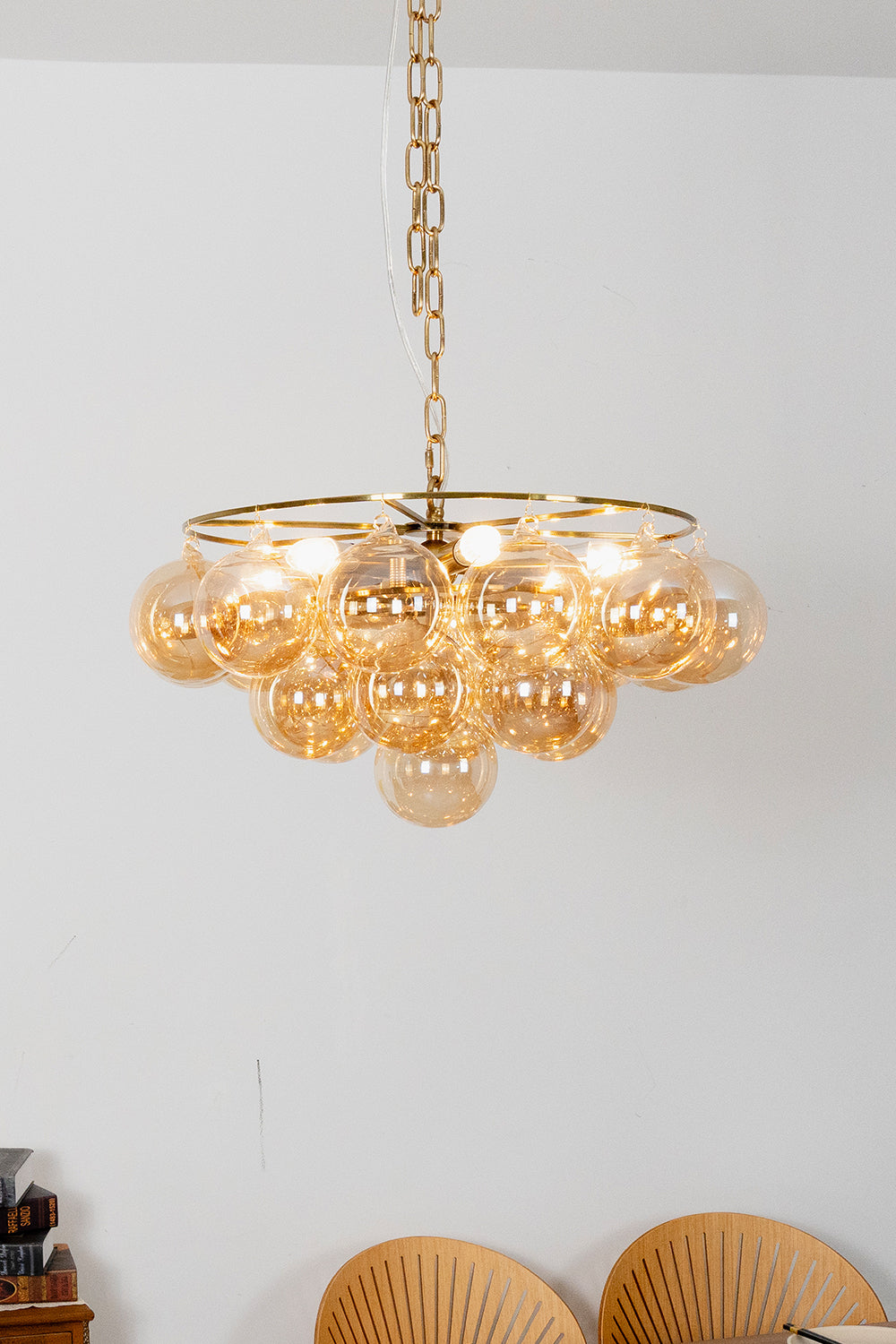 Amber Bubble Glass Chandelier - view 14 | morylighting