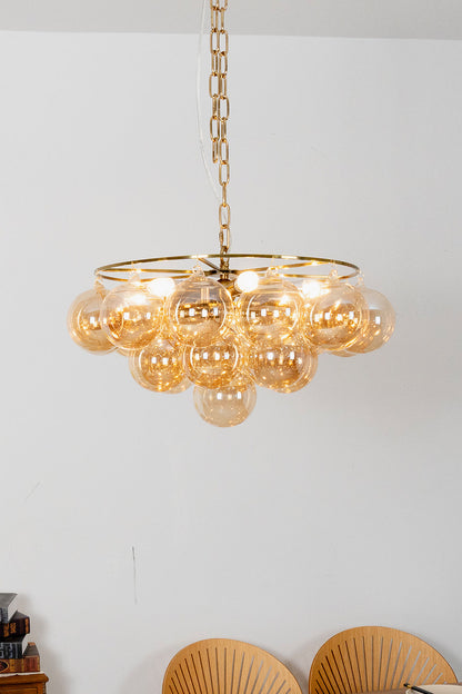Amber Bubble Glass Chandelier - view 14 | morylighting