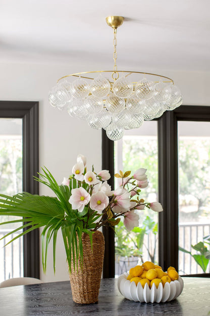 Amber Bubble Glass Chandelier - view 7 | morylighting
