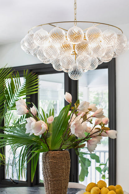 Amber Bubble Glass Chandelier - view 11 | morylighting